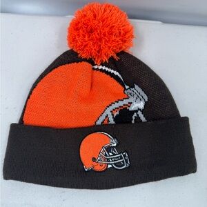 Cleveland Browns Winter Beanie Hat Cap Pom Brown New Era NFL Football